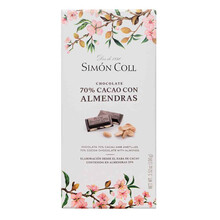 Chocolate 70% cocoa with Almonds 100g Simón Coll