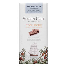 Chocolate con Leche sin Azúcares añadidos de Simón Coll 85gr.