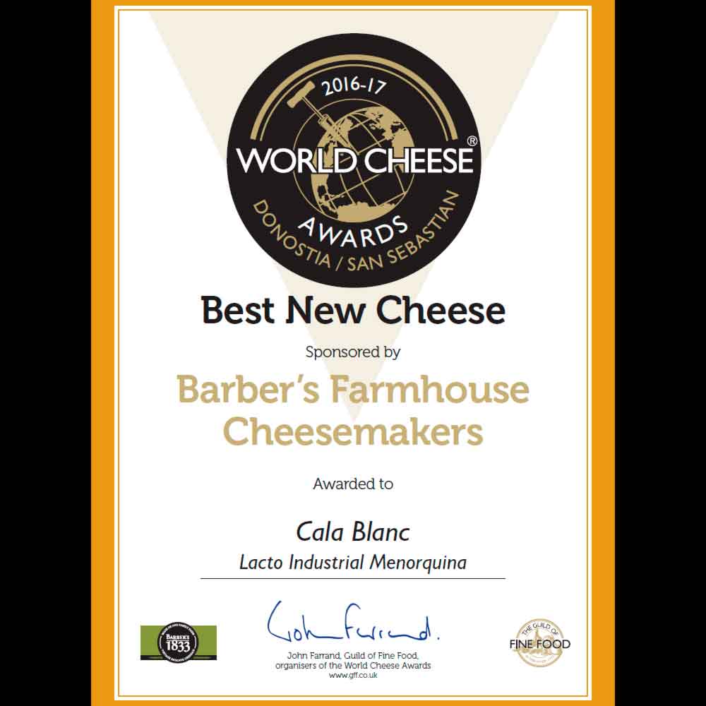 Nuevo mejor queso del mundo 2016 sponsored by Barber’s Farmhouse cheesemakers (World Cheese Awards 2016)