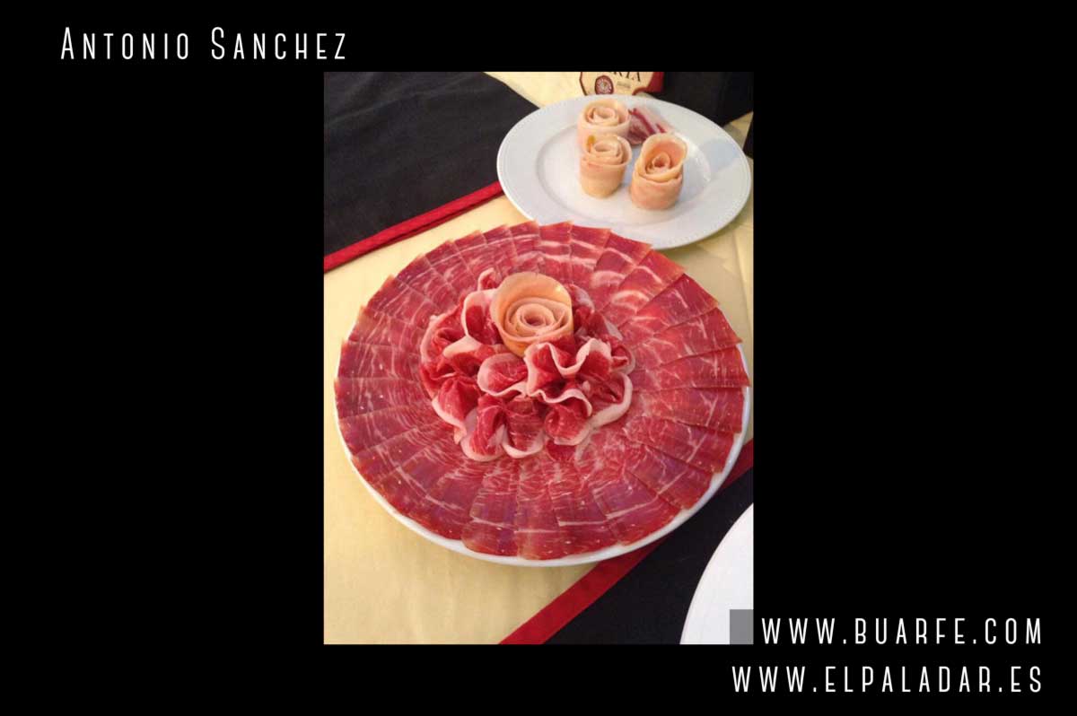 concursos de cortadores de jamón, plato de jamón