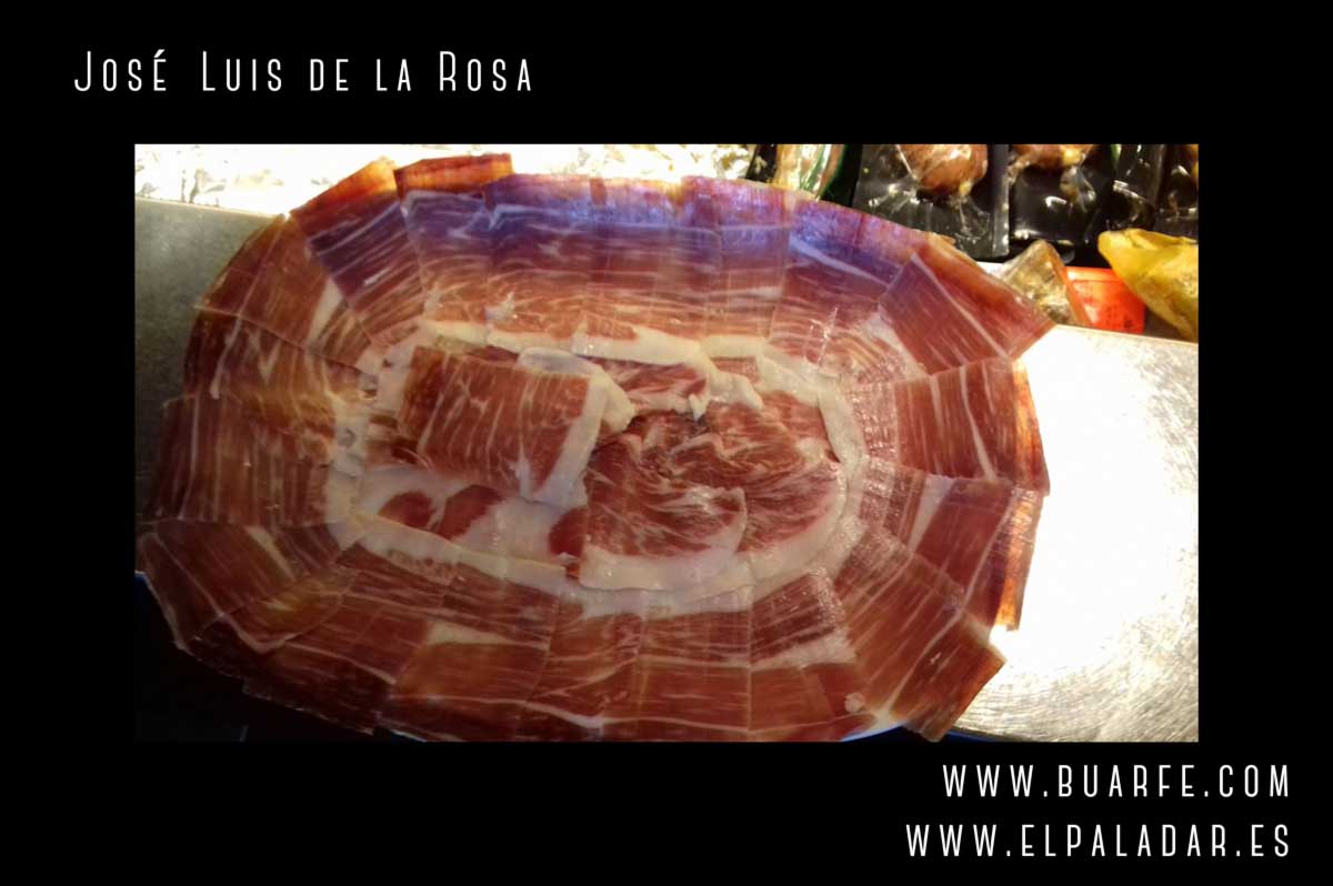 cortadores de jamón en concurso, platos de jamón