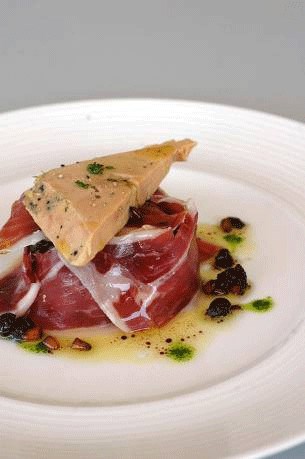 Ensalada de foie y jamón ibérico Ensalada de foie y jamón ibérico