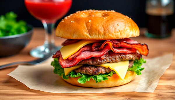 Post: Recetas Hamburguesa Gourmet con Panceta Ibérica de Tres Sabores