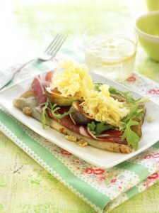 Receta de Crêpe de jamón ibérico, higos y Tête de Moine Receta de Crêpe de jamón ibérico, higos y Tête de Moine