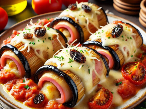 Post: Recetas Rollitos de Berenjena con Jamón Ibérico y Queso: Sencillez y Sabor