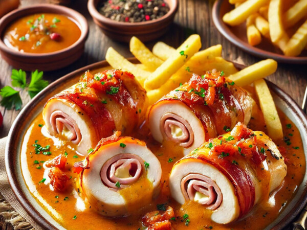 Rollitos de Pechuga con Queso y Jamón Ibérico: Un Bocado Sencillo y Delicioso