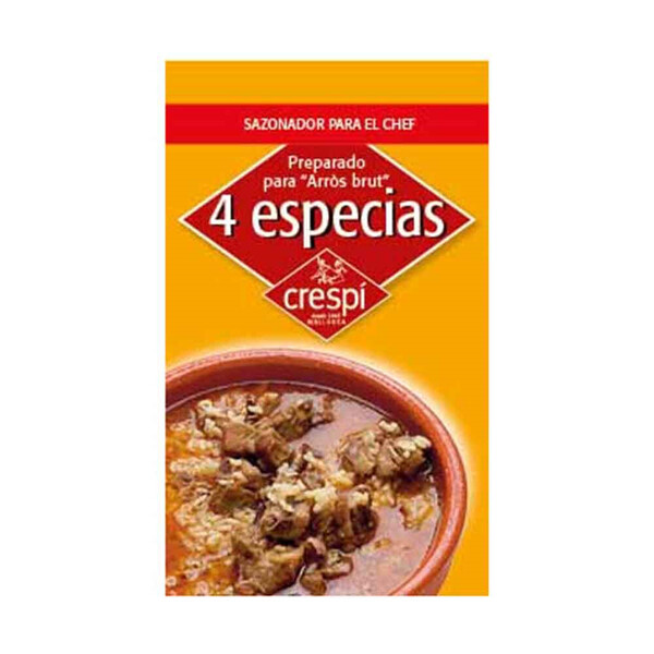 4 Especias de Crespi preparado para Arroz Brut 4X5 gr.