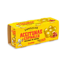 Aceitunas Rellenas de Anchoa Espinaler Pack (3X50 Gr)