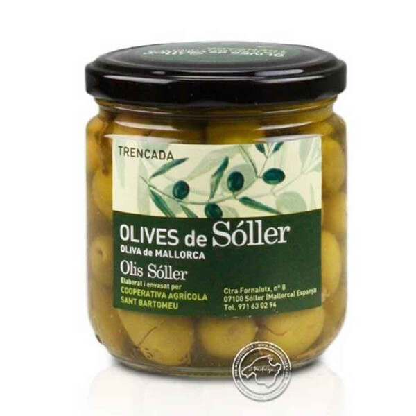 Aceitunas Verdes Enteras "Olivas de Soller" Mallorca 200g.