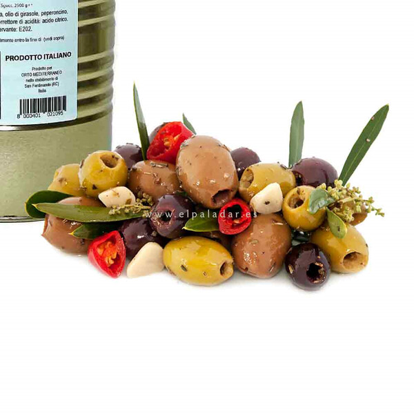Aceitunas Cóctel de Orto Mediterraneo 2,5kg.