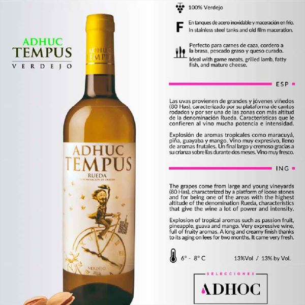 Vino Blanco Adhuc Tempus Verdejo 75cl. (1)