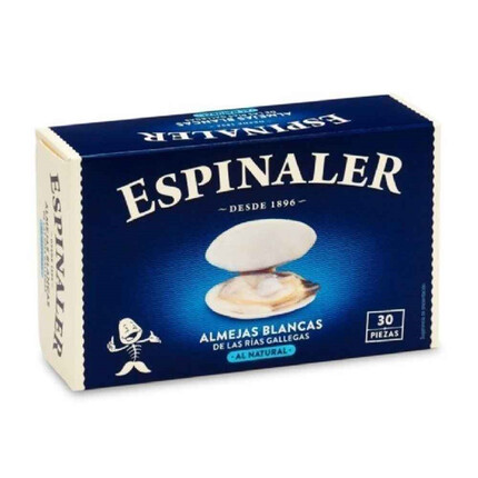 Almeja Blanca Espinaler 30 piezas – Conserva marisco gallego