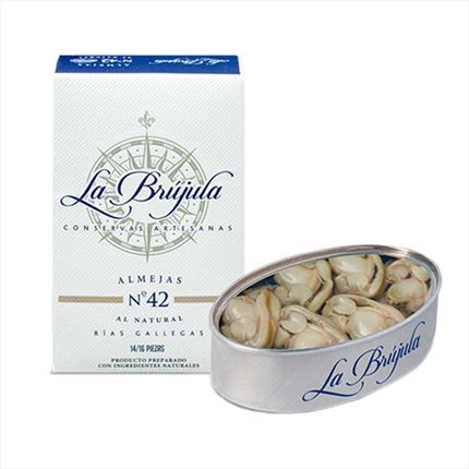 Almejas al Natural de La Brújula - Deliciosas almejas en su jugo natural