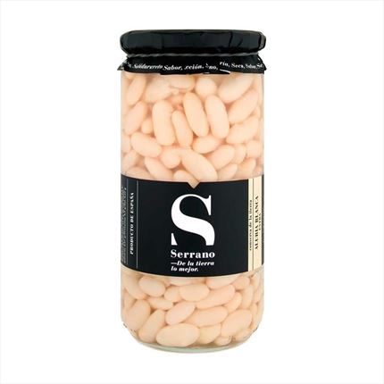 Alubia Blanca Conservas Serrano - Deliciosas alubias blancas en tarro de 650g