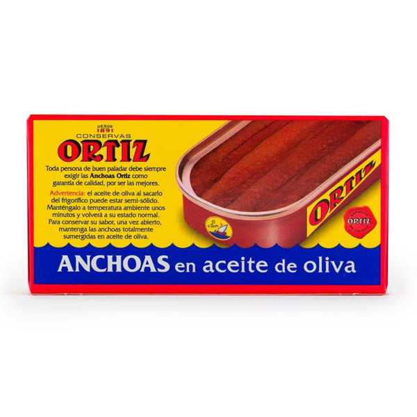 Conservas Ortiz Anchoas en Aceite De Oliva Lata Octavillo RR50 (1)