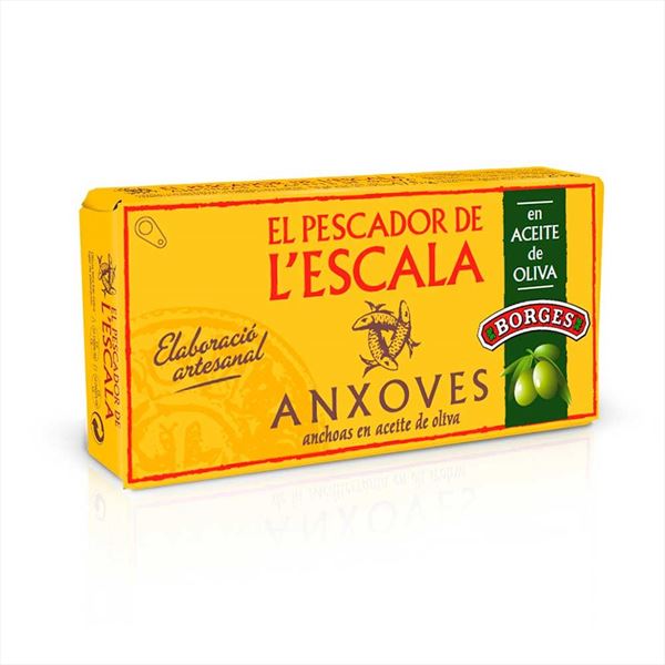 Anchoas El Pescador de L´Escala en Aceite de Oliva de Borges 47,5g.