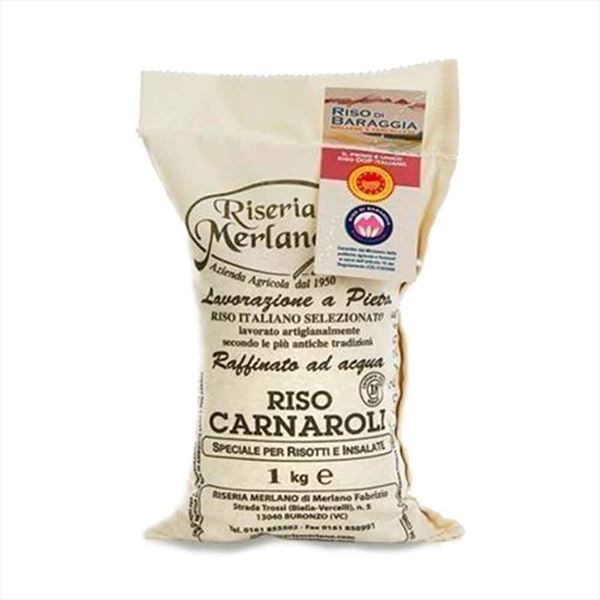 Arroz Carnaroli Riseria Merlano saco de tela 1Kg.