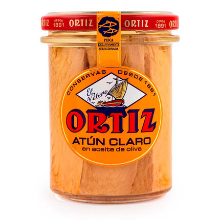 Atún Claro Ortiz en Aceite Oliva Tarro 190 g