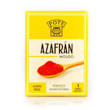 Azafrán Molido Calidad Selecta Pote 4 Sobres 400 Mg.
