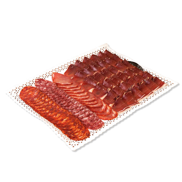 Bandeja de Surtidos Ibéricos con Jamón de Bellota ibérico 50% Raza Ibérica 220g. (4-6 Personas)