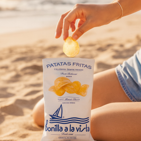 Bolsa de Patatas Fritas Bonilla a la Vista – 50 g (Aceite de Oliva & Sal Marina) (1)