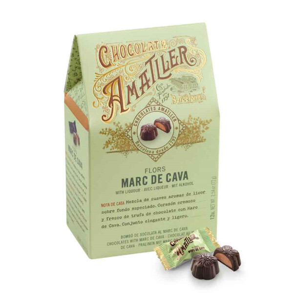 Bombones Flores Marc de Cava de Chocolates Amatller 72gr.