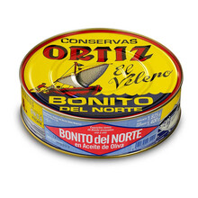 Conservas Ortiz Bonito del Norte en Aceite de Oliva/  Lata Ro1800 Pandereta 2Kg.