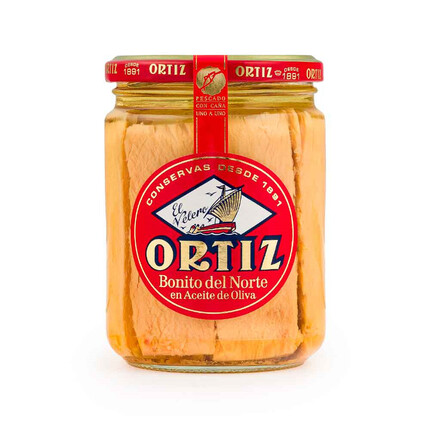 Conservas Ortiz Bonito del Norte en Aceite de Oliva - Tarro TR445 | Exquisito sabor y calidad