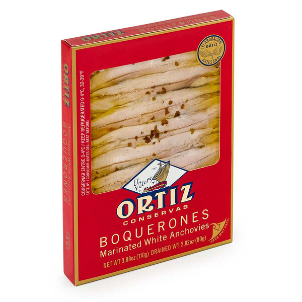 Boquerones en formato barqueta de Ortiz 110g.