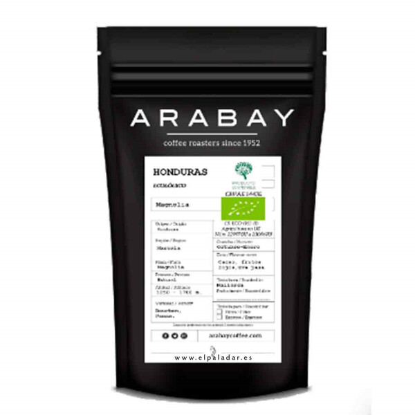 Café Magnolia Honduras Ecológico Arabay en Grano 1Kg.