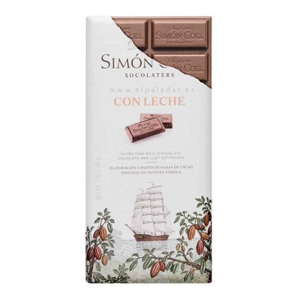 Cioccolato al latte 85g Simón Coll (1)