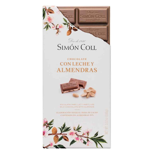 Cioccolato con latte e mandorle 32% Simón Coll 100g (3)