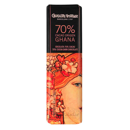 Chocolatina Amatller Ghana 70 % 18 g – Chocolate premium