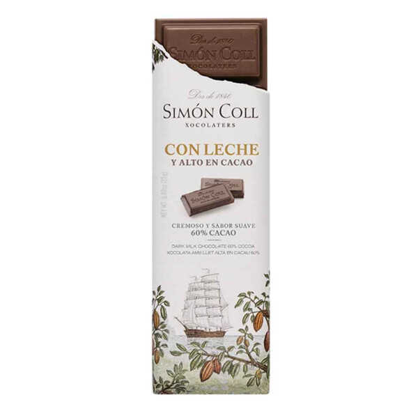 Cioccolato al 60% di cacao 25g Simón Coll (2)