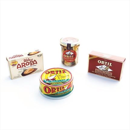 Conservas Ortiz Delicatessen Pack 4: Sabores gourmet en cada lata