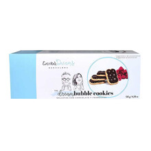 Galletas de mantequilla con chocolate y frambuesa The dream bubble cookies Escribà Dreams 130gr.