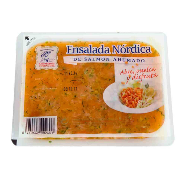 Ensalada Nórdica de Salmón Ahumado 100g.