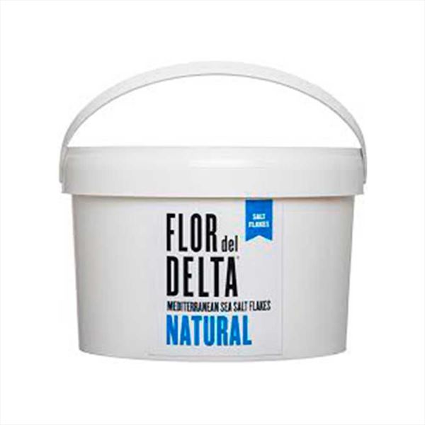 ESCAMAS DE SAL NATURAL FLOR DEL DELTA CUBO 1,5 Kg.