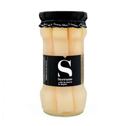 Espárragos Blancos Extra Gruesos de Conservas Serrano 10/12 frutos 530g: Delicadeza y calidad en cada bocado