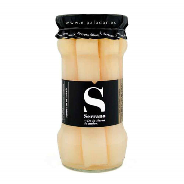 Espárrago Blanco Extra 6/9 Frutos de Conservas Serrano Cristal Peso Neto 530g.