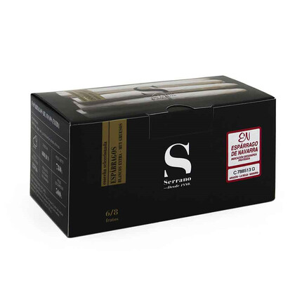 Espárragos Blancos Extra "Conservas Serrano" 6/8 780gr: Delicadeza culinaria en cada lata