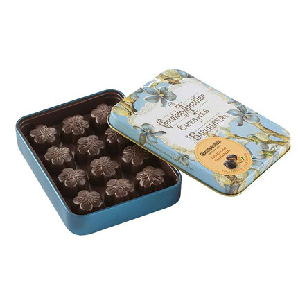 Comprar Chocolate Flores con Naranja Lata ✅ Regalos de Chocolate