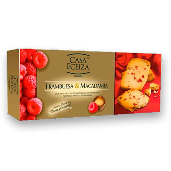 Galletas de Frambuesa y Macadamia de Casa Eceiza 100gr.