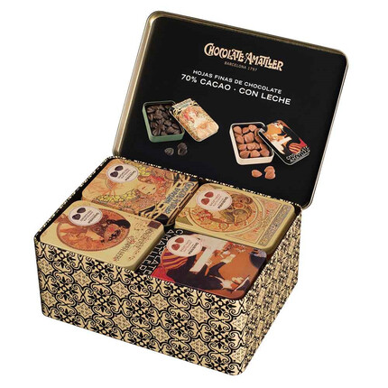 Surtido de Hojas de Chocolate Amatller | Expositor Metal | 20 Unidades