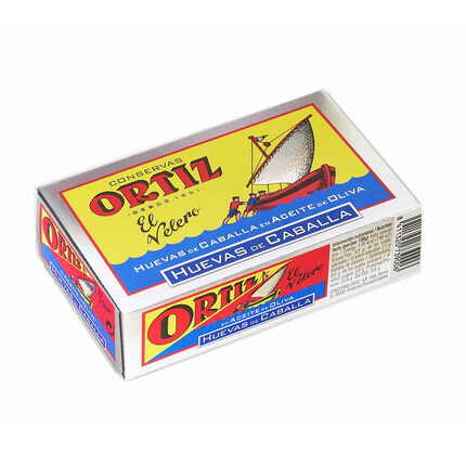 Huevas de caballa Ortiz 110 g – Conserva en aceite oliva