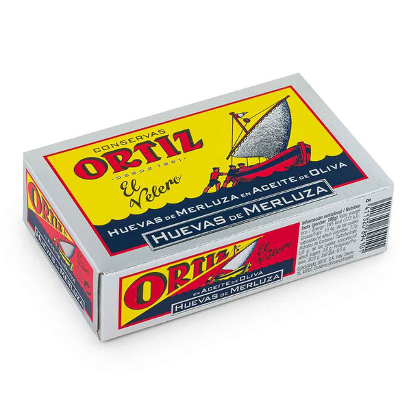Conservas Ortiz Huevas de Merluza En Aceite de Oliva Lata OL120