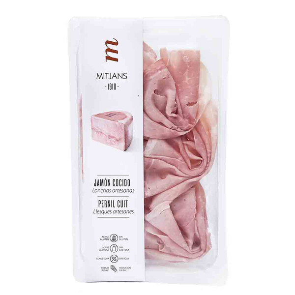 Jamón Cocido Duroc de Mitjans Loncheado Artesanalmente