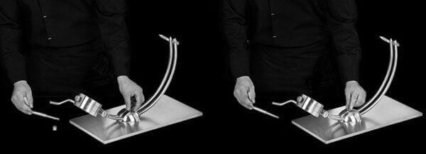 Jamonero Afinox con base de mármol blanco (Accesorio "V" Incluido) (1)