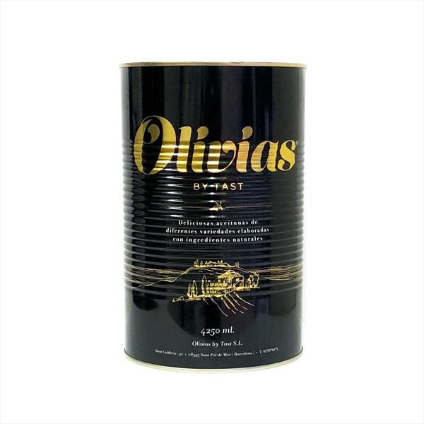 Lata de Aceitunas Verdes Mediterránea con Hueso Olivia 2,5kg.