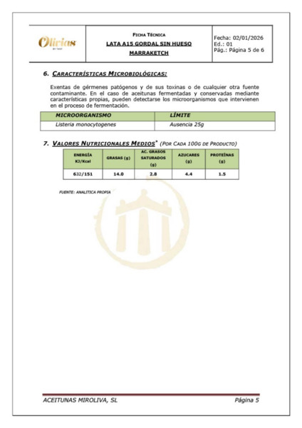 Olivias by Tast "Marrakesh" Spiced Olives – 2.5 kg (6)